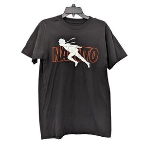 Naruto Shippuden Graphic Tee M Anime Streetwear Black Licensed Cotton Top